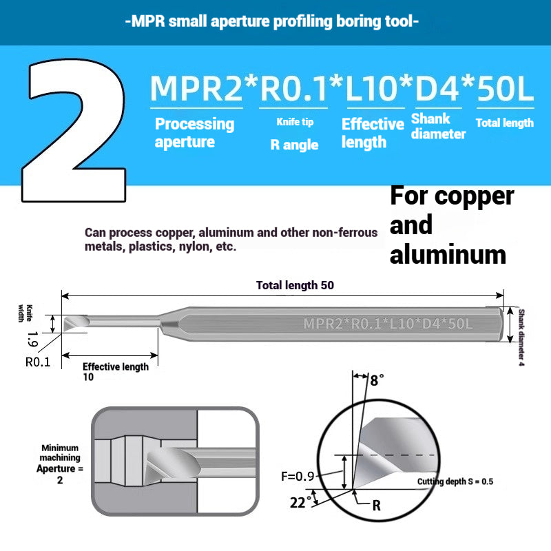 1129-CNC Small Bore Boring Tools MPR Copy Boring Turning Tools for Stainless Steel, Copper and Aluminum Lathe Micro Small Boring Tools Shandong Denso Pricision Tools Co.,Ltd.